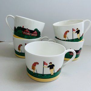 Christopher Stuart Optima HK204 Fairway Golfing Tea Coffee Cups Set of 5